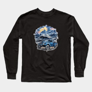 Truck Trucking Road Farmer Vintage Car Farming Mountain Long Sleeve T-Shirt